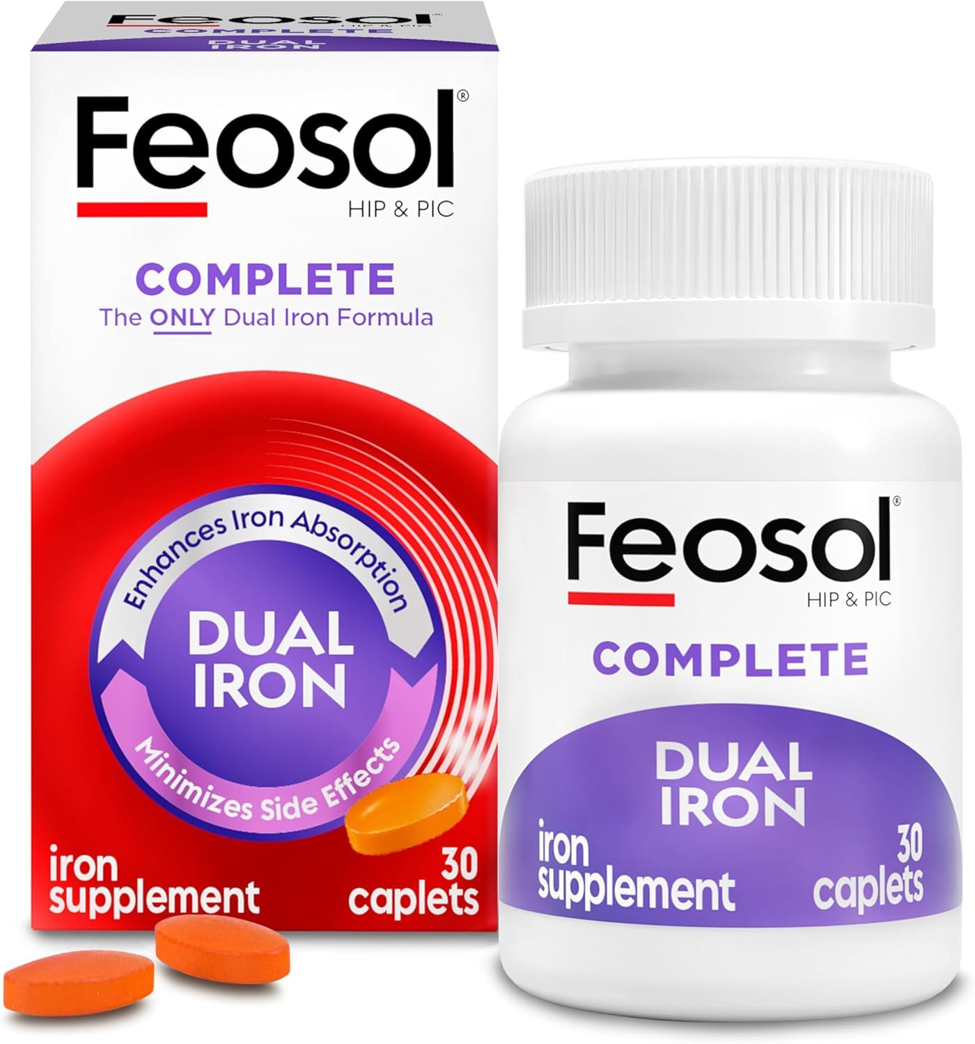 Feosol Bifera Iron Caplets Complete 30 ea by Feosol