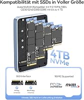 Carcasă ORICO M.2 NVMe hub 6 în 1, 10 Gbps pentru iPhone 17 16 15 Pro Max Plus ProRes, TF SD card, PD 100W, 2230 2242 2260 2280 B și M M-Key AP80F-BK 6