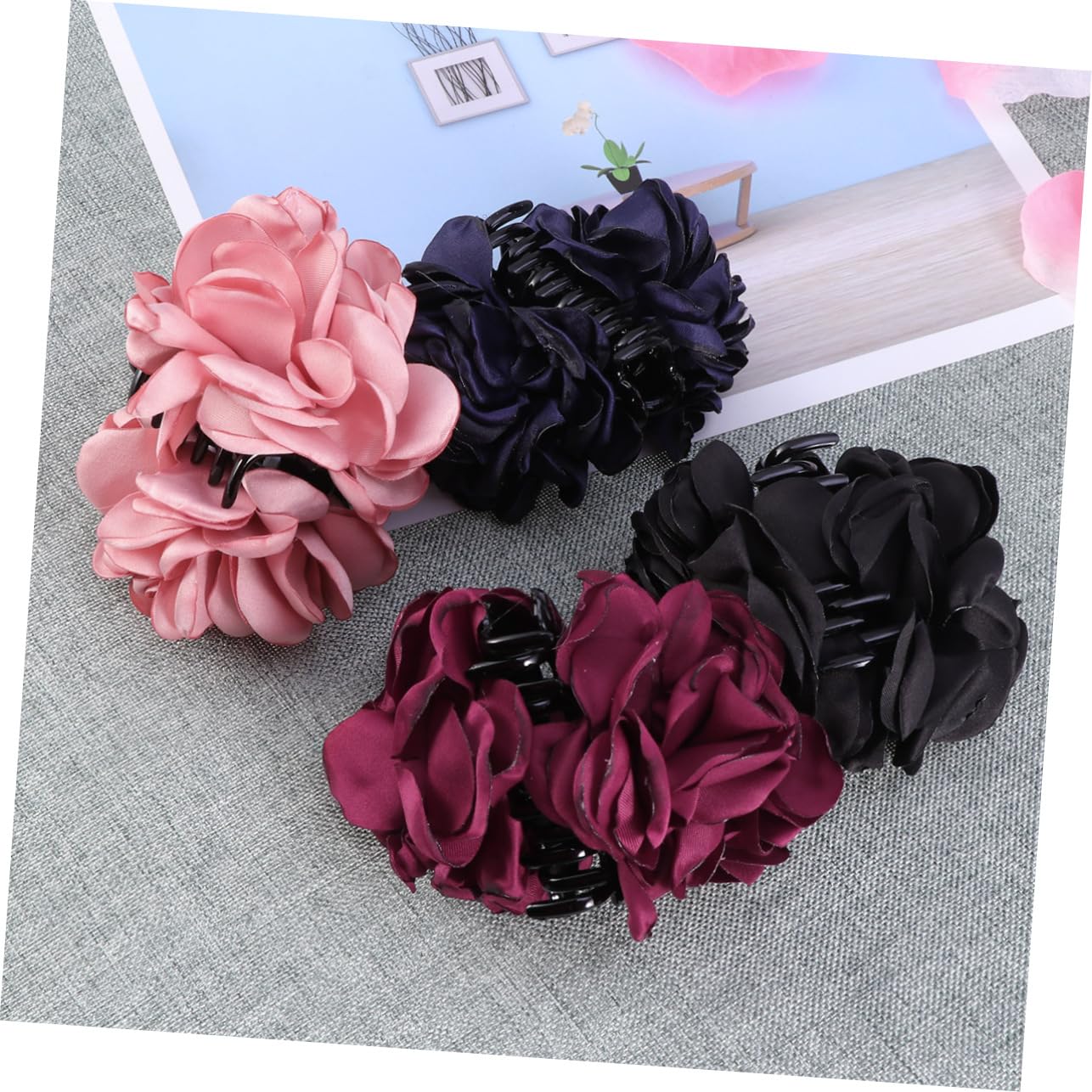 GALPADA 8 Stk Frauenhaarkrallen Bananen-Haarspangen Haarspangen für Damen Haarspange für Frauen graceling Haarklammer Haarnadel Haarspangen für Frauen Rose Acryl Bananenclip Fräulein