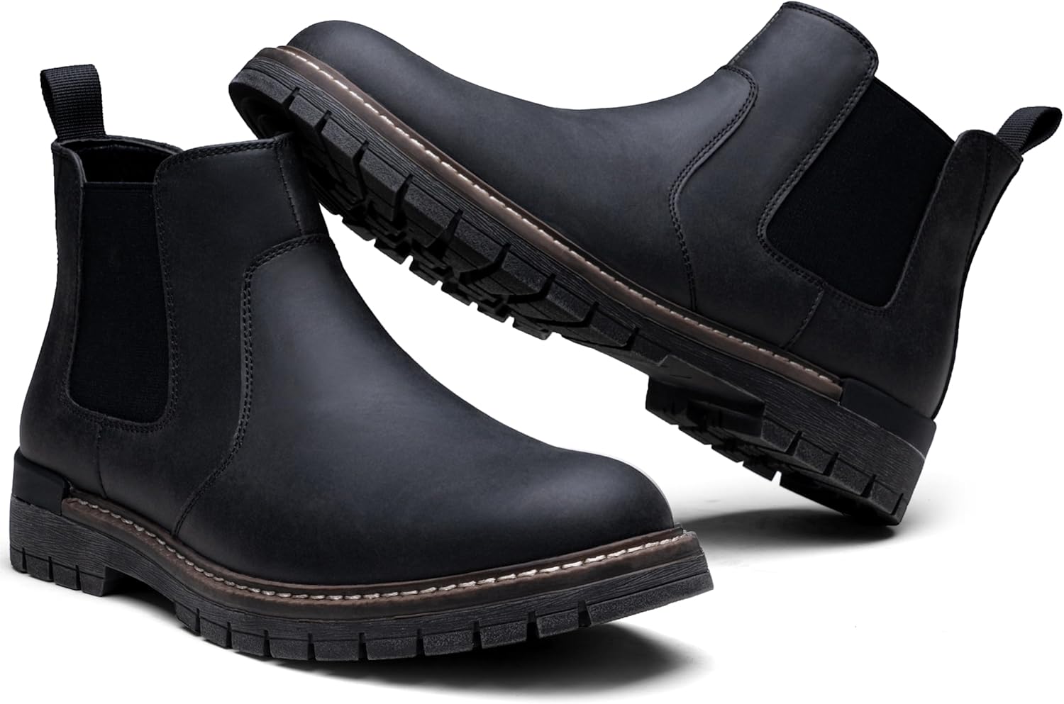 Jousen Men's Boots Casual Mens Slip On Boots Ankle Chelsea Boots for Men - Image 3