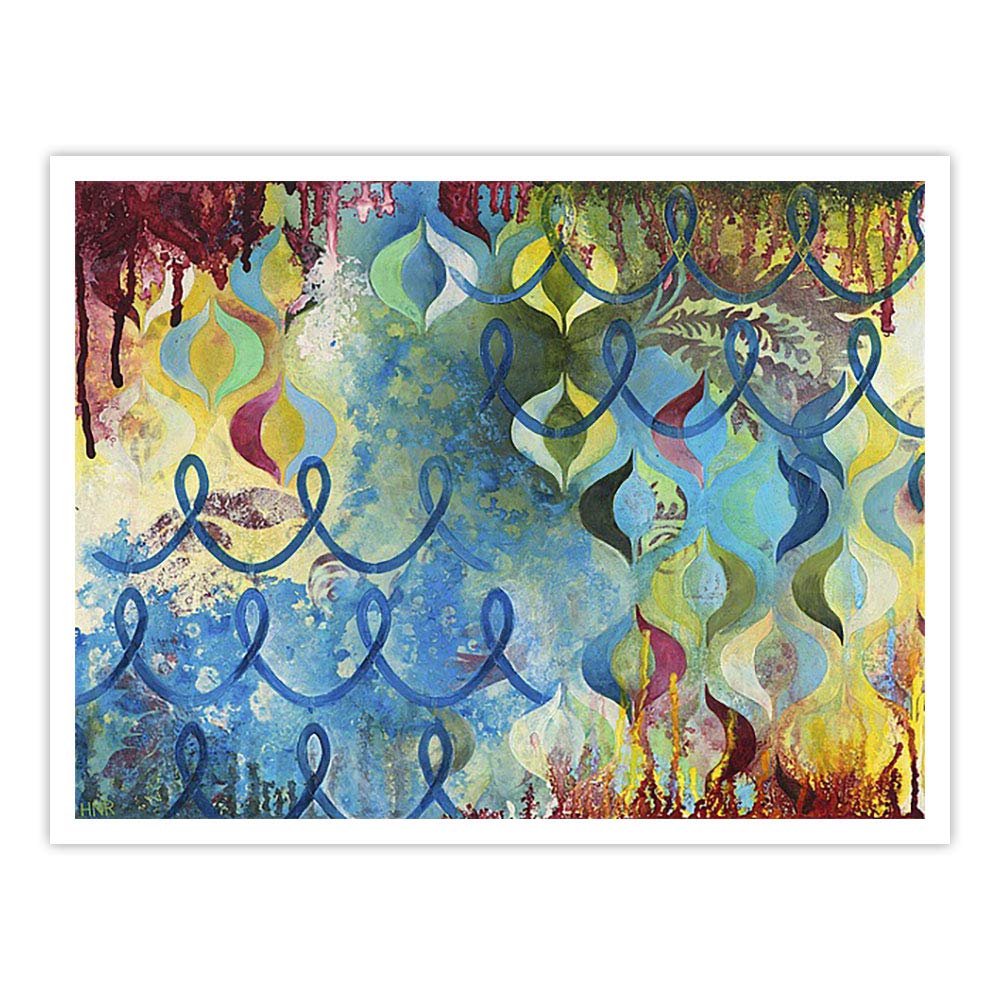 ARTWOKE Bubbling Up, Wall Art Print, Multicolor Paper, (24" x 18