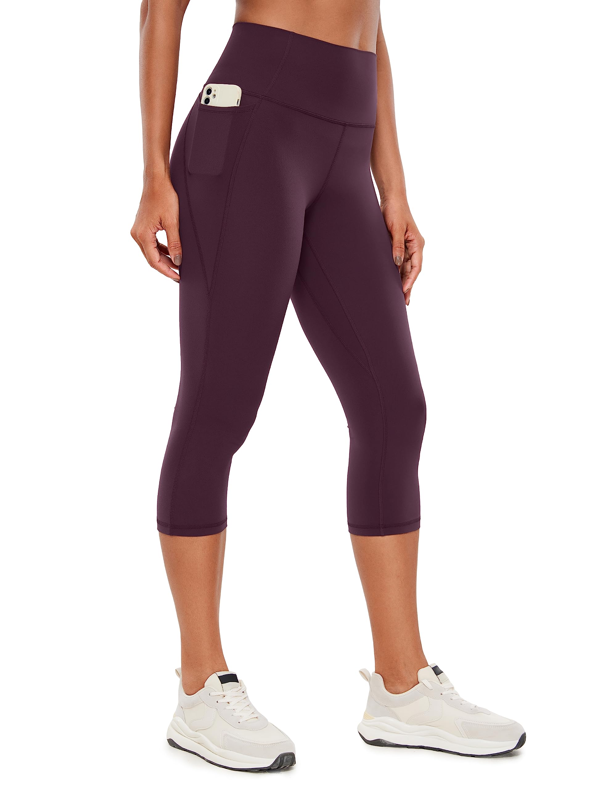 CRZ YOGA Butterluxe Capris Pockets 19' | Extremely Soft, Gentle Compression, High Waisted