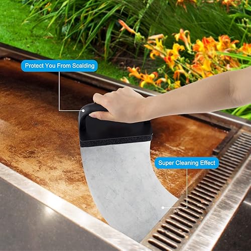 Miniatura 6 de Blackstone - Kit de limpieza de parrilla de 16 piezas, ladrillos de piedra de limpieza de parrilla de alta resistencia con asa, almohadillas para