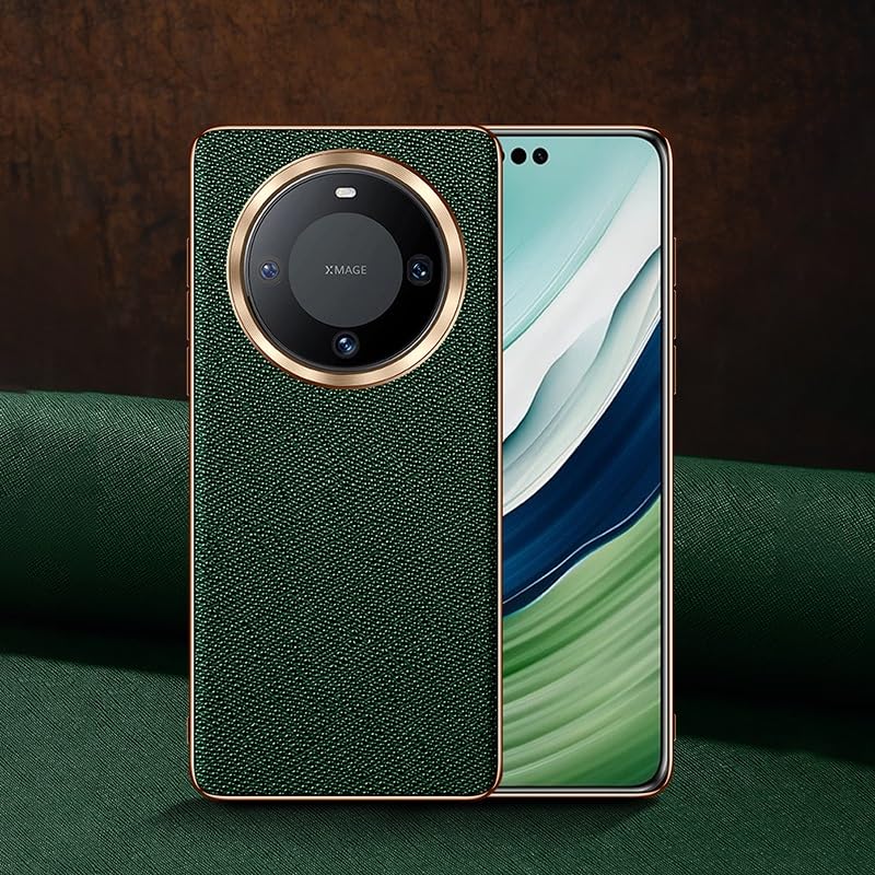 Coque Huawei Mate 60 Pro arrière en cuir et TPU rigide