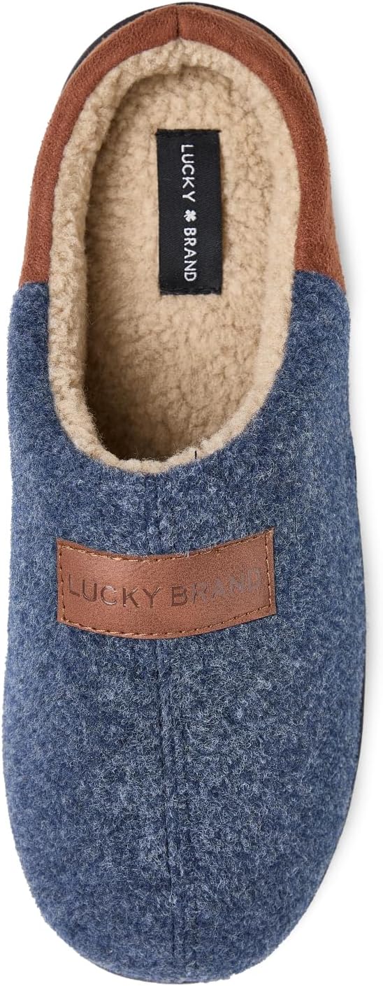 Lucky Brand Men's Clog Slippers - Cozy Fleece Comfort
