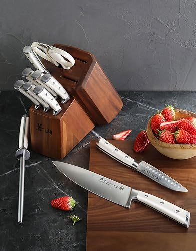 Miniatura 7 de Cangshan S1 Series 1023978 German Steel Forged 12-Piece Knife Block Set, Acacia