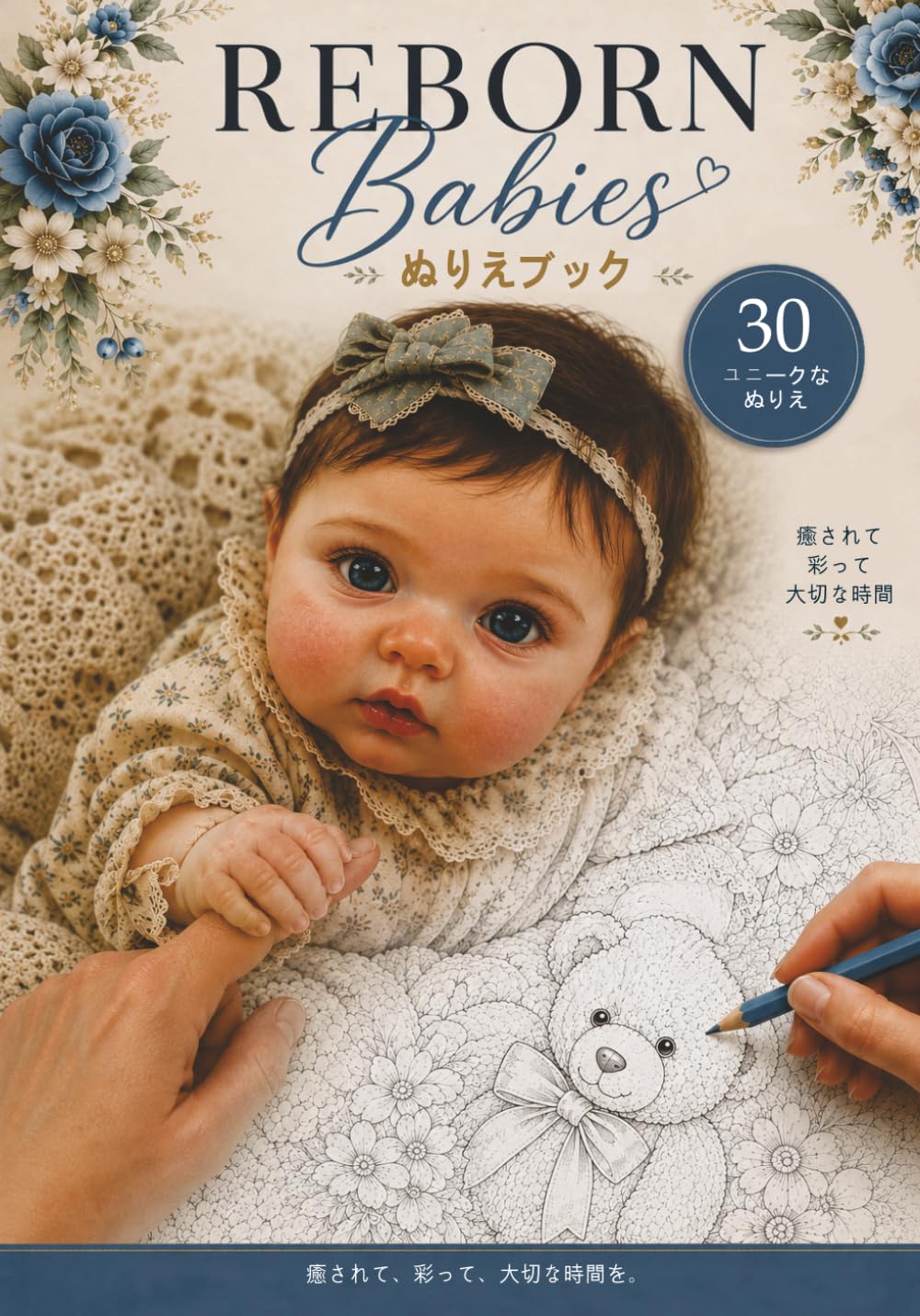 リボーンベビー ぬりえブック Vol.2: 心温まるリアルな赤ちゃんイラスト30作品