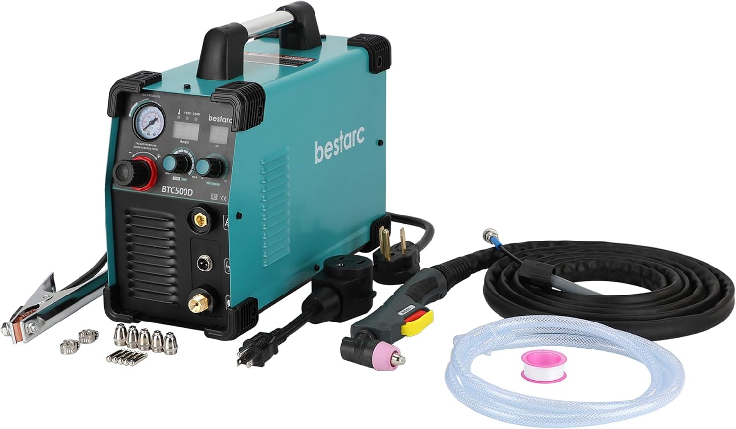 bestarc Plasma Cutter, BTC500D 50Amps Dual Voltage 110/220V Plasma Cutting Machine (BTC500D 110/220) - - 