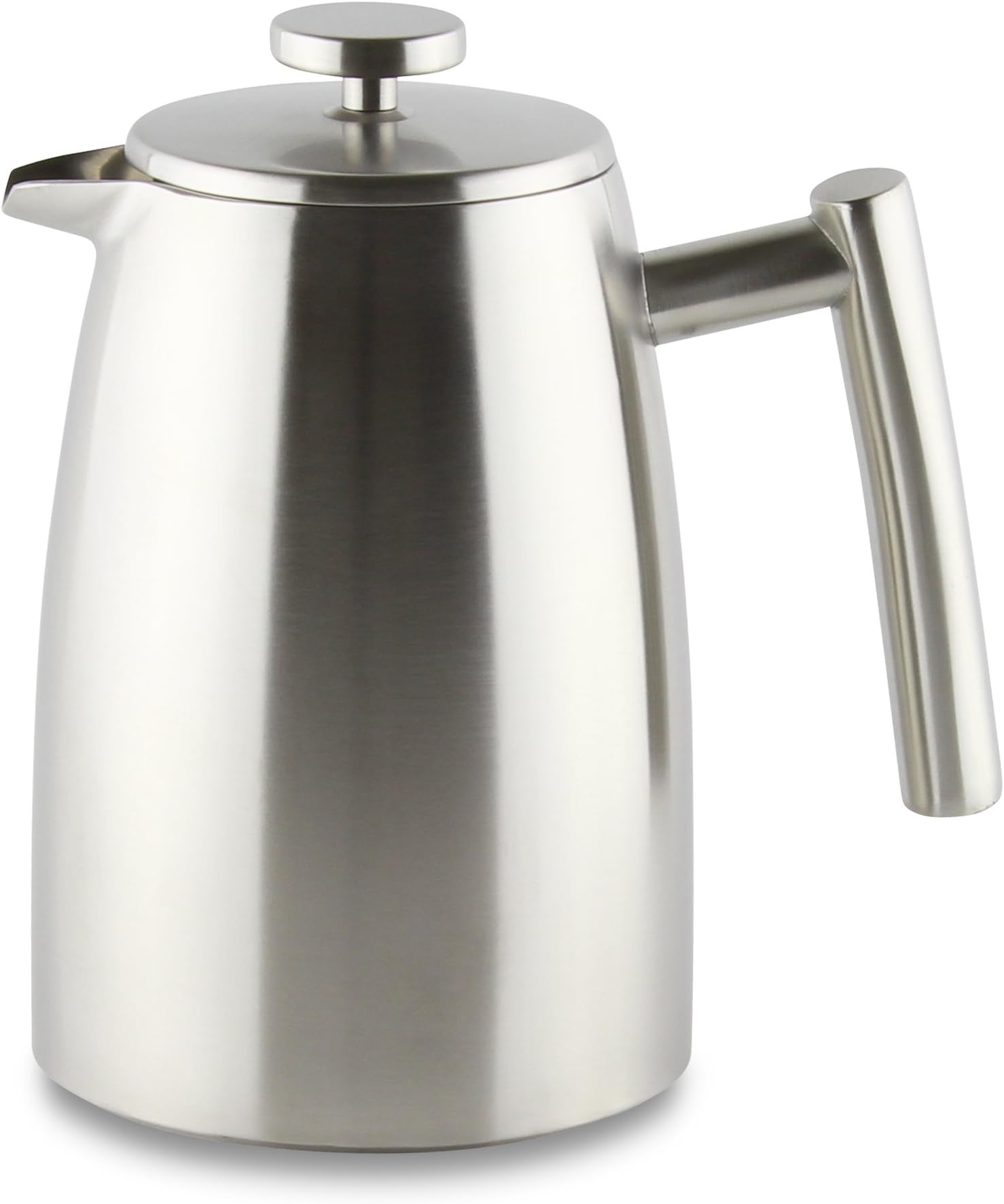 HFD-08S Belmont 8 Cup Double Walled Cafetiere Coffee Maker, Satin Finish, 1 Litre
