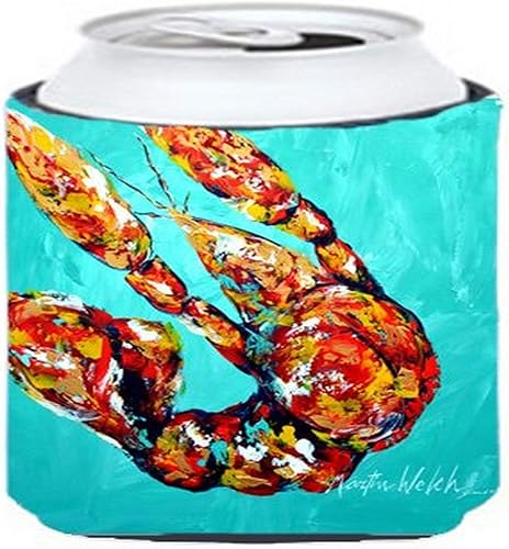 Caroline's Treasures MW1025CC Crawfish Garra Eléctrica Aqua Green Can o Botella Bebidas Aislador Hugger, Can Hugger, Multicolor