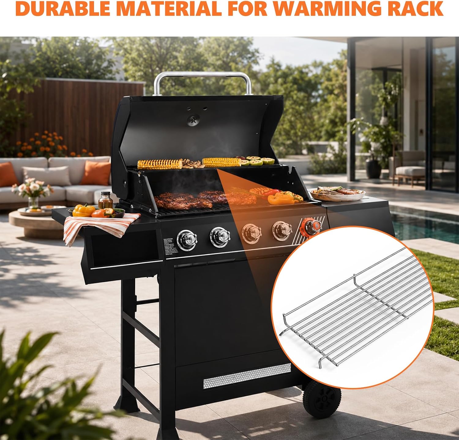 Elevated Warming/Cooling Rack for Dyna-Glo 4 Burner DGH450CRP Gas Grill image 4