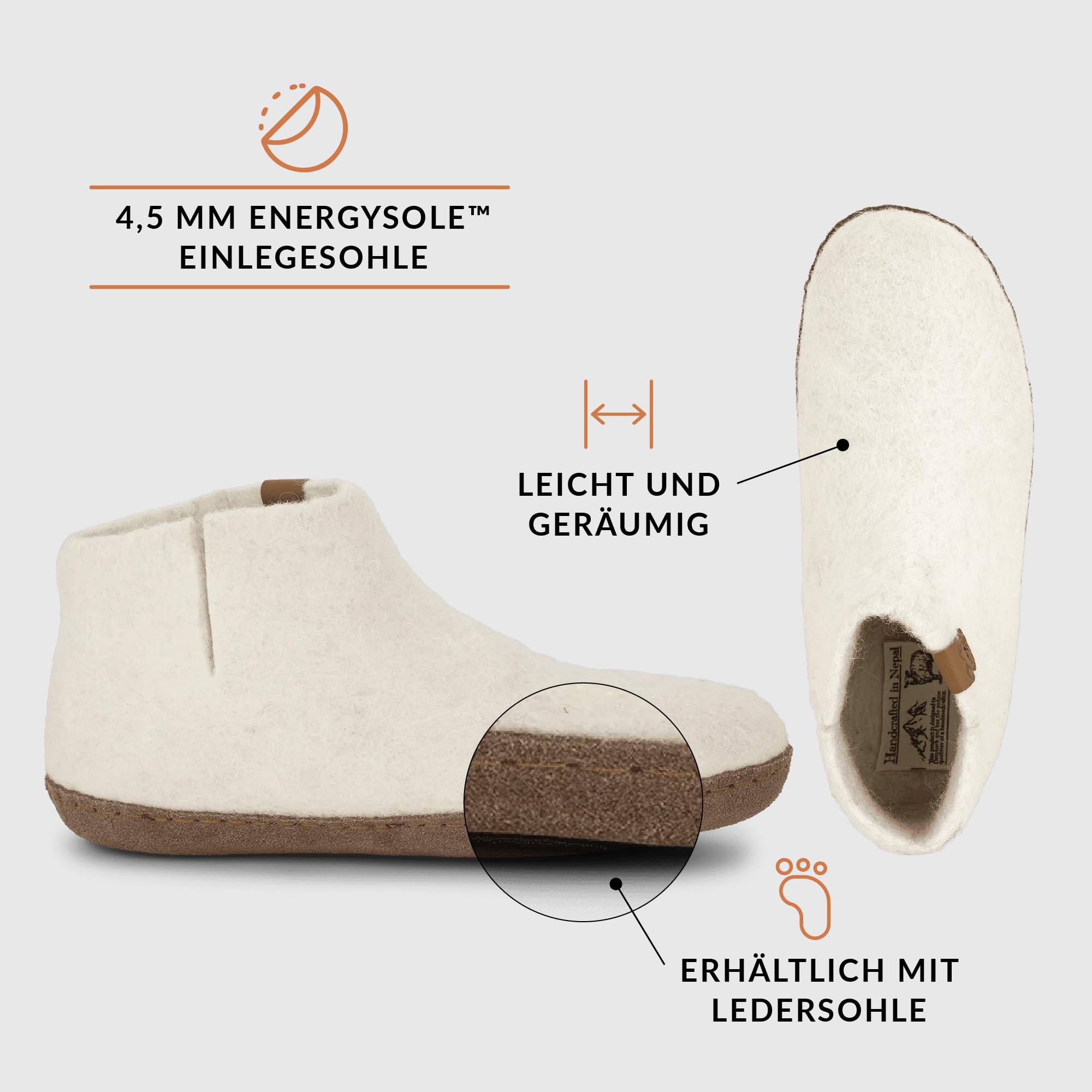 EVEREST Hausschuhe Damen & Herren in verschiedenen Farben und Größen | Hausschuhe Damen Winter entworfen in Dänemark | Hochwertigem Filzpantoffeln Damen & Herren ohne Mulesing