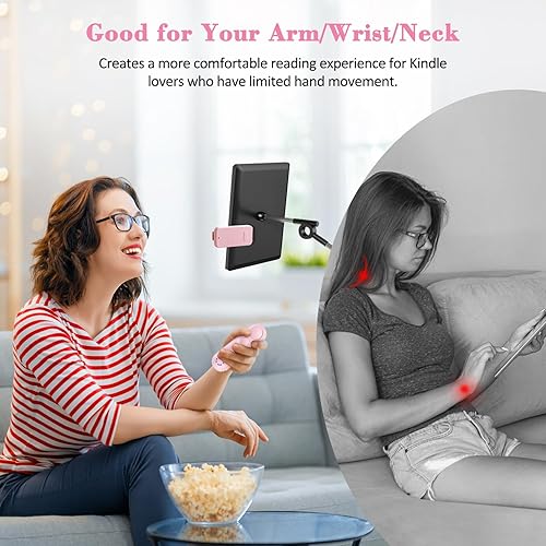 Miniatura 3 de Girador de páginas con control remoto RF para lectores electrónicos Kindle Paperwhite Oasis Kobo, obturador remoto de cámara y video, girador de