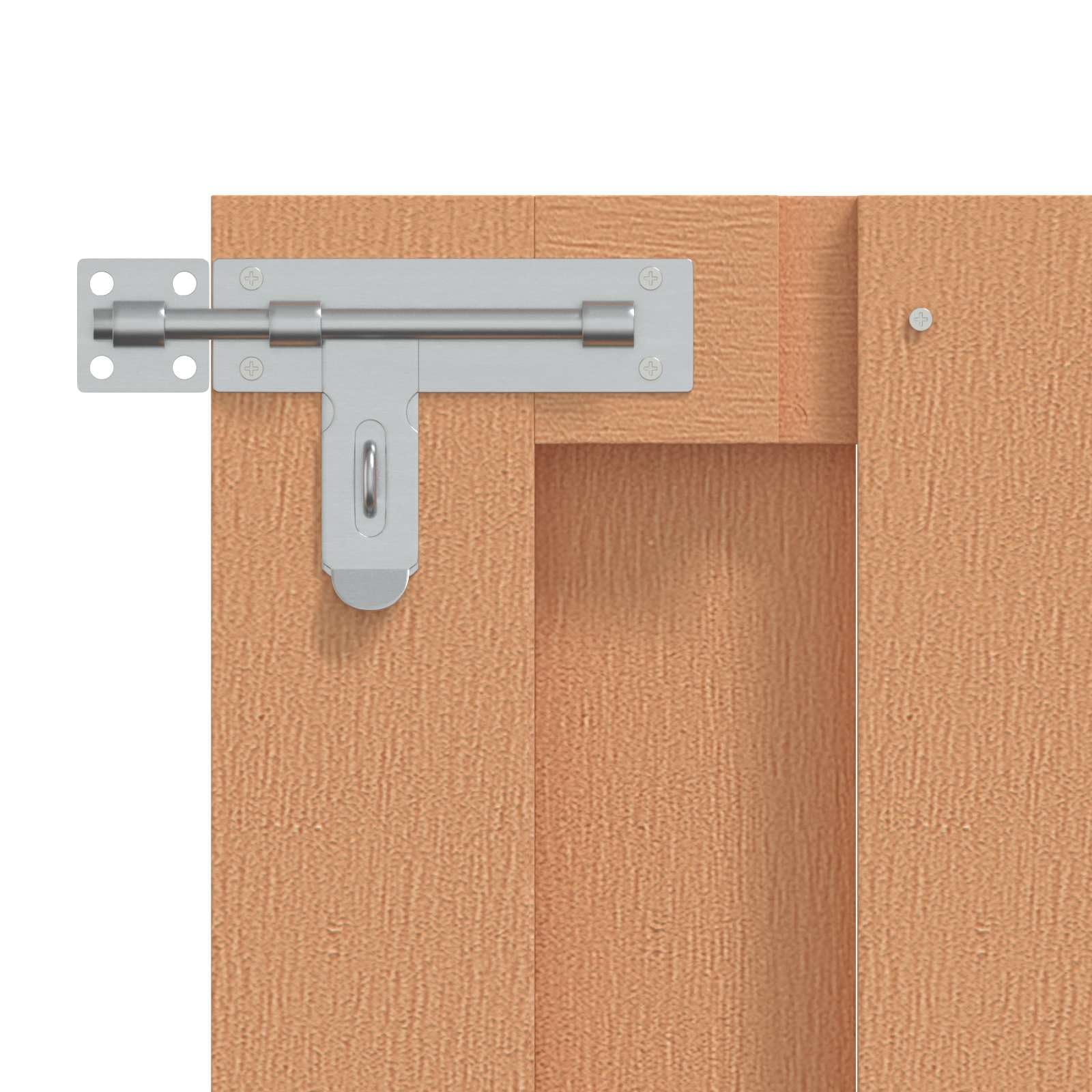 Gartentor 100 x 80 cm WPC und Aluminium Braun - Robustes Zauntor mit Schieberiegel für Garten, Terrasse und Außenbereich - Stabile Gartenpforte Sichtschutz Zauntür