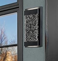 Vista 5 de CAHOLIC Apliques de pared LED, luces exteriores modernas con burbuja de cristal, aplique de pared para interiores y exteriores en acabado negro