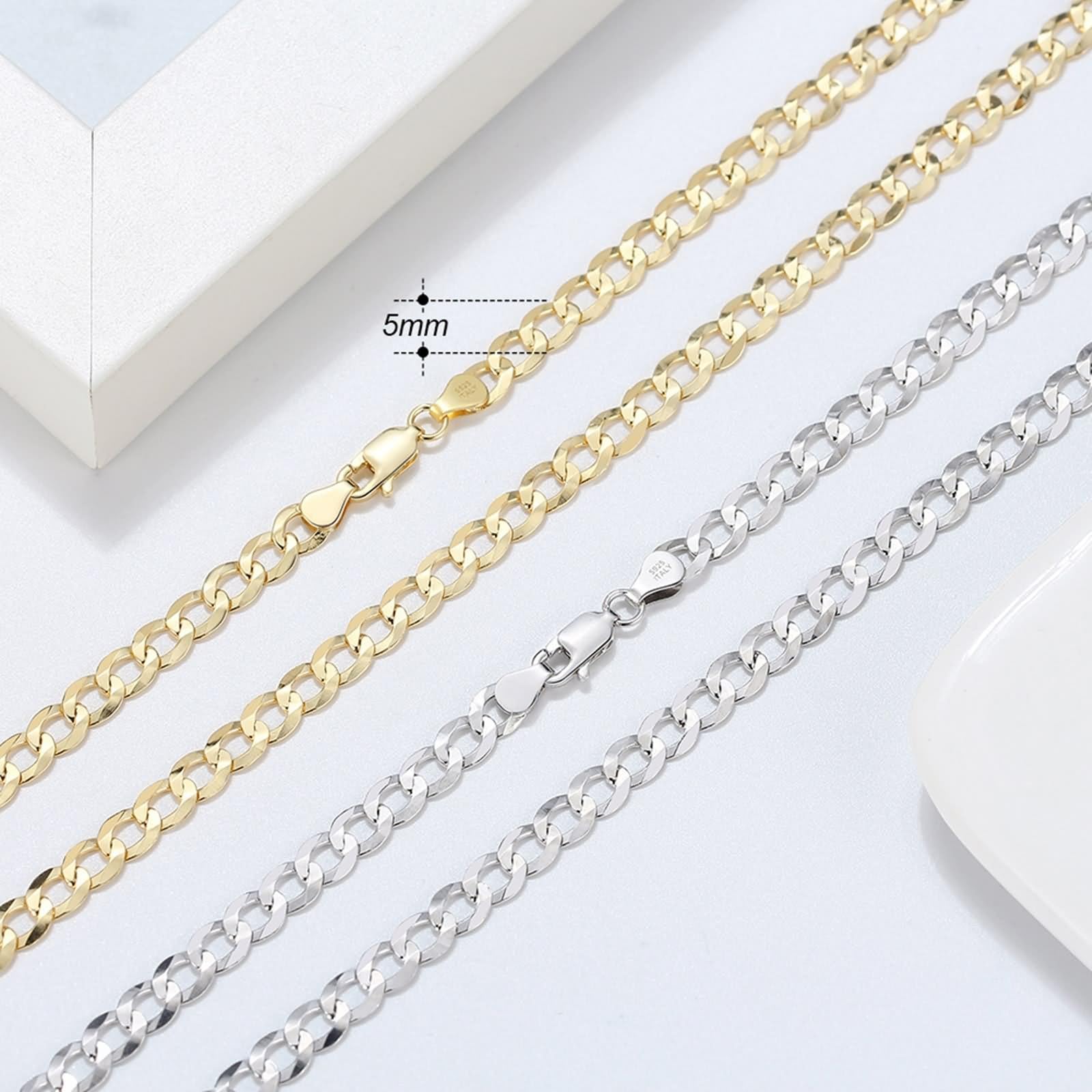 Collar con colgante para mujer, plata de ley 925, cadena de eslabones adecuado para bodas, aniversarios y vacaciones