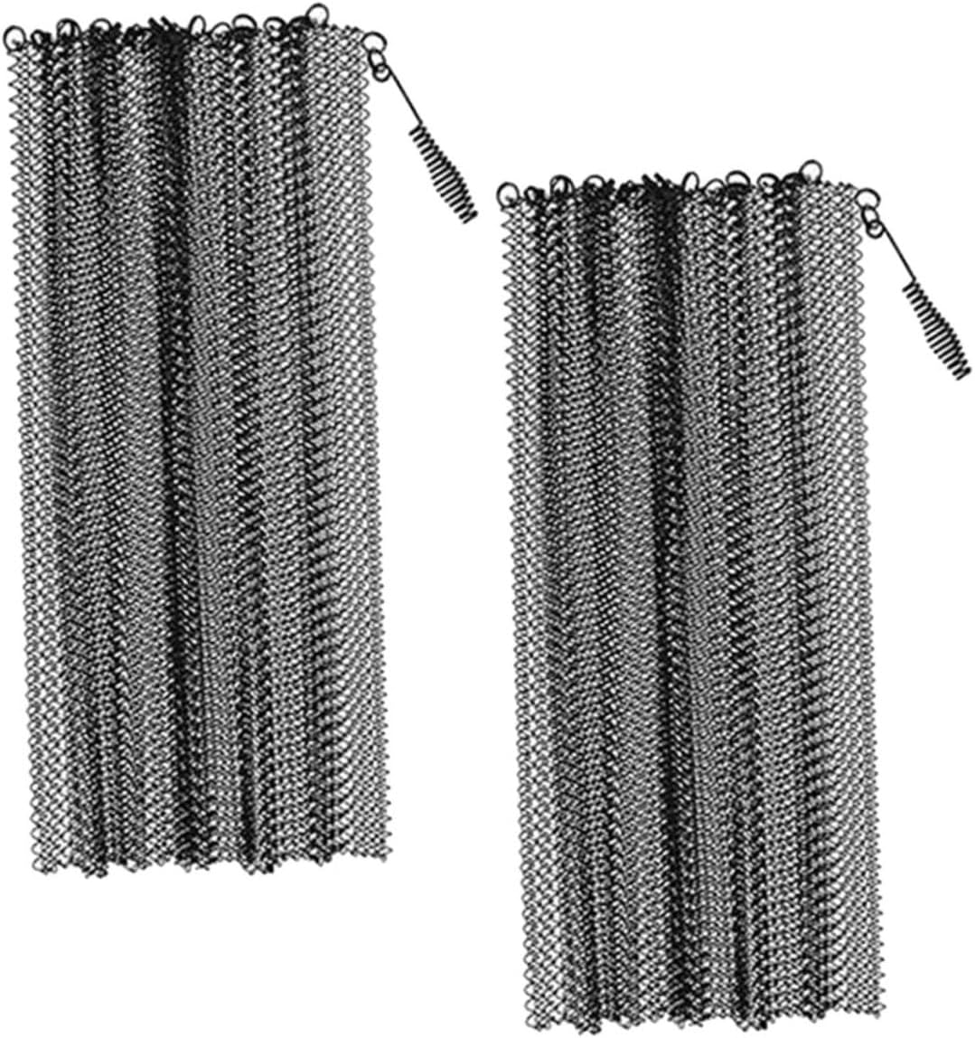 IMIKEYA 2pcs Fireplace Mesh Screen Curtains with Handles Xin Iron Hearth Accessory Panels Fine Mesh for Fireplaces Protective Curtain for Home Safety and Carpet Protection