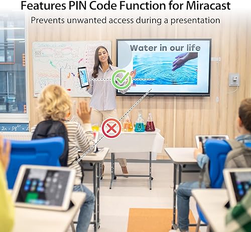 Miniatura 4 de j5create ScreenCast - Adaptador inalámbrico 4K para pantalla de teléfono móvil, tableta o computadora portátil, compatible con AirPlay, Miracast y