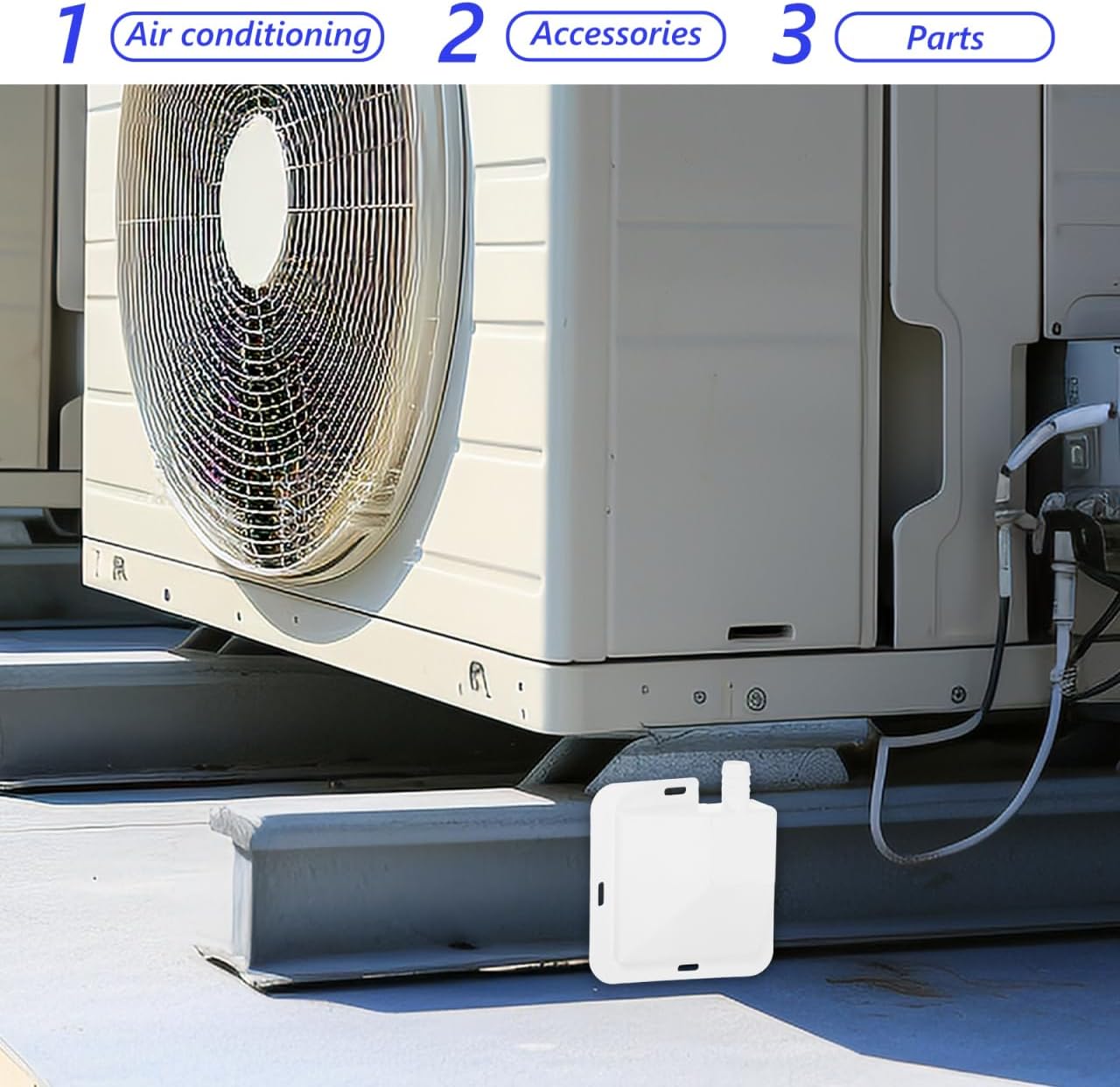 Angoily Air Conditioner Drip Pan, 4.72" AC Drain Pan with Drain Hole for Split Units, Water Collector Tray for Condensate Leak Protection, Portable Leak Proof Tray for Floor