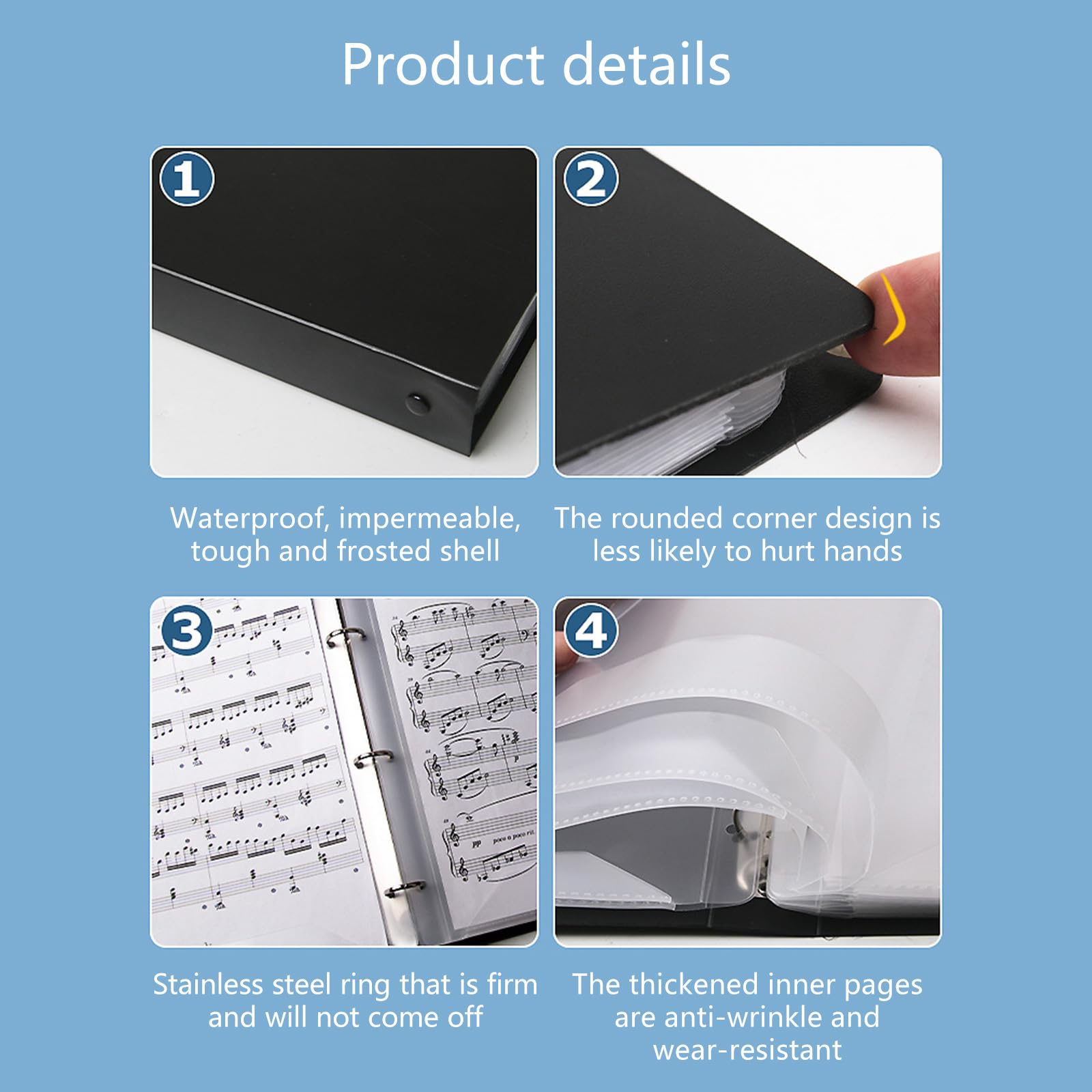 Raccoglitore musicale – Borsa resistente per spartiti e documenti, organizer perfetto per musicisti e artisti