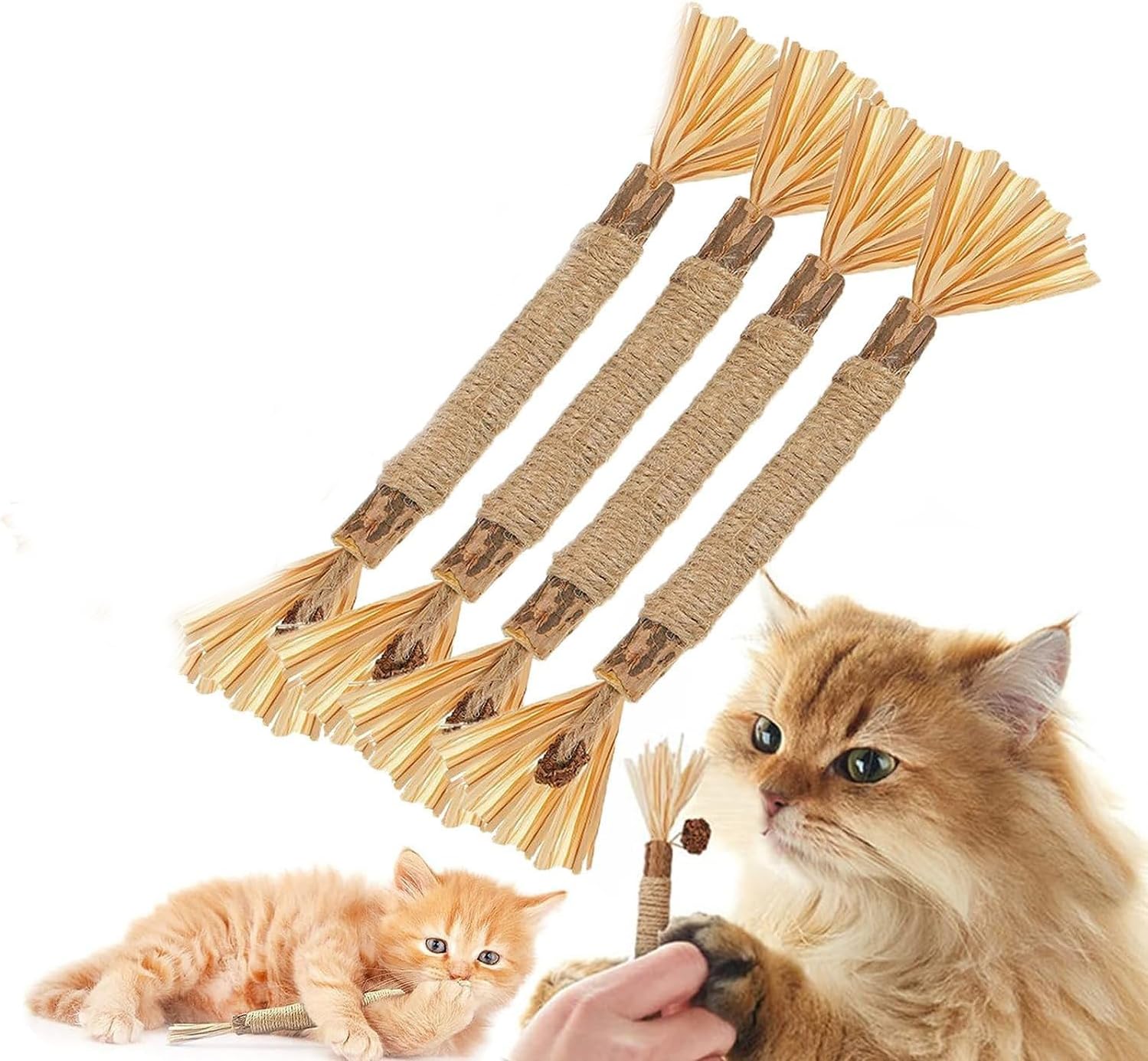 Pawlovers Kitty Dental Chew Stick,Cat Dental Toy,Natural Catnip Chew Toys,Cat Chew