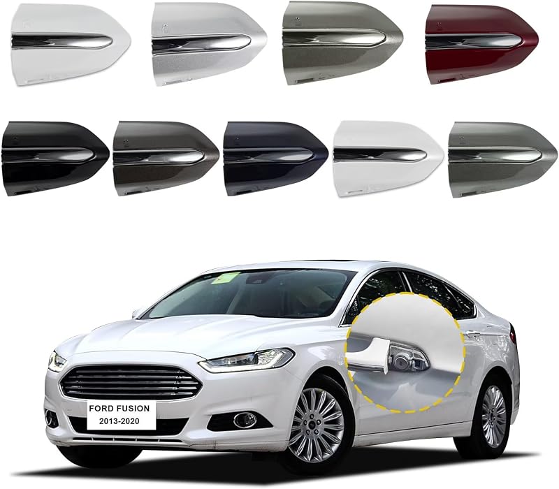 Tampa de acabamento do cilindro da maçaneta externa Goholy para Ford Fusion 2013 a 2020, Phantom Gray – 1 unidade
