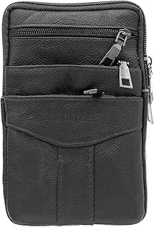 Zerimar Bandolera Pequeña Piel Natural | Bolso Bandolera Hombro Cuero | Bandolera Cuero Casual | Bolso de Mujer y Hombre | Medidas 18x12x4 cm