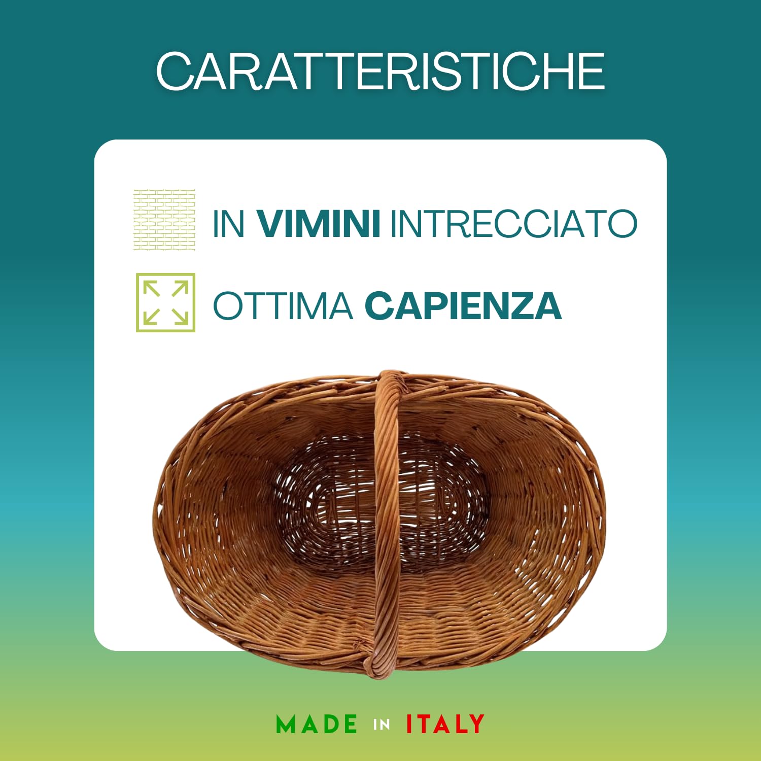 Virsus Cesto in Vimini Portalegna 47,5x33x38 cm Cestino intrecciato da Picnic Portaoggetti