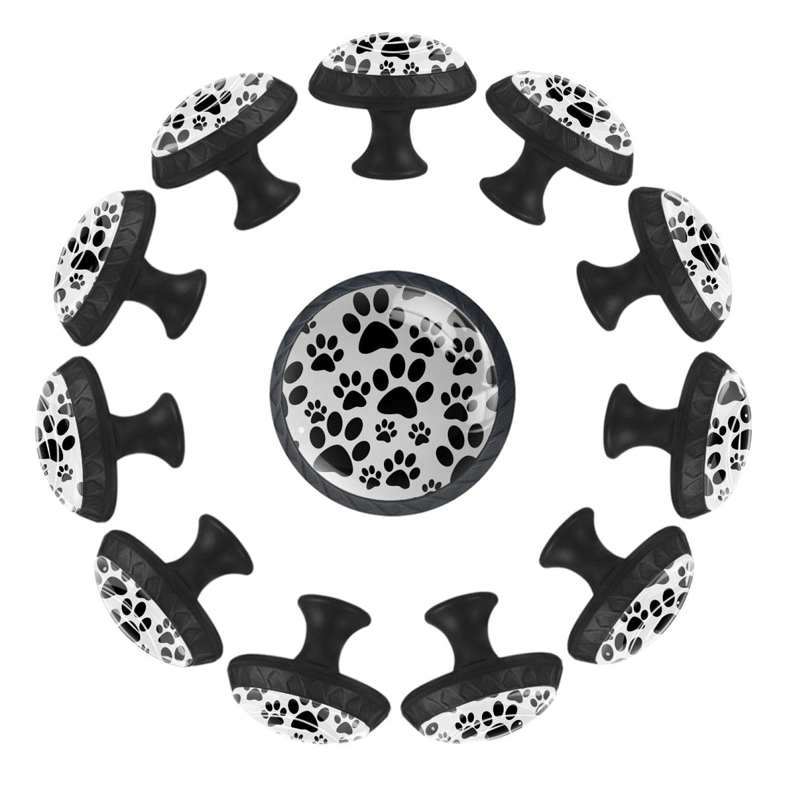 Boutons de tiroir pattes de chien x12 pour décorer la commode de la crèche