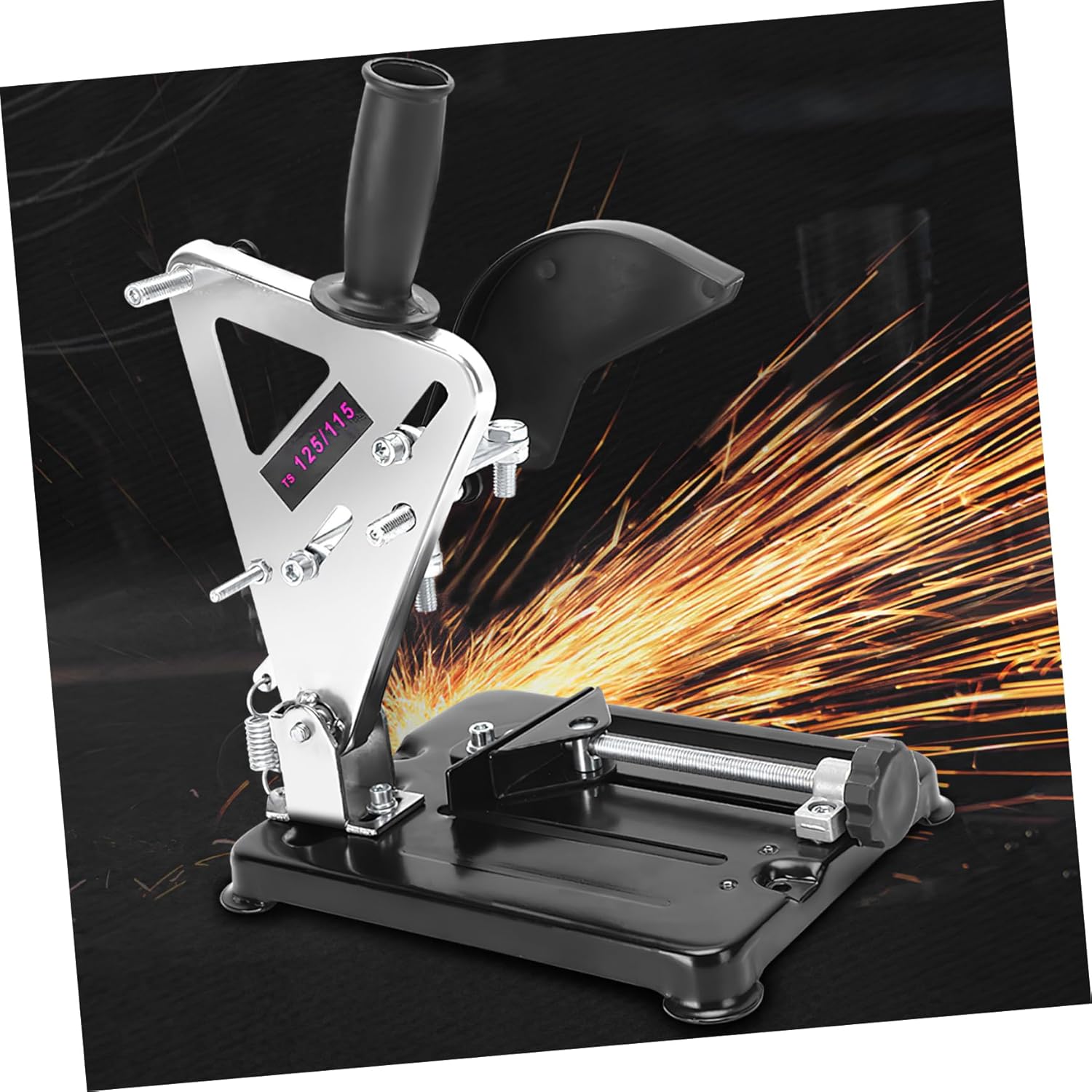 jojofuny Angle Grinder Stand Base Cutting Bracket for Angle Grinder Secure Fixture Comfortable Handle Work Support