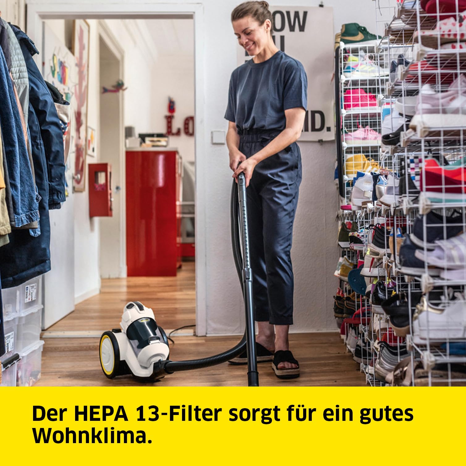 KÄRCHER Staubsauger VC 3 (beutellos, transparenter und auswaschbarer Schmutzbehälter, Komfortausstattung, hocheffizienter Hepa-Filter, filtert allergieauslösende Partikel, 700 Watt)
