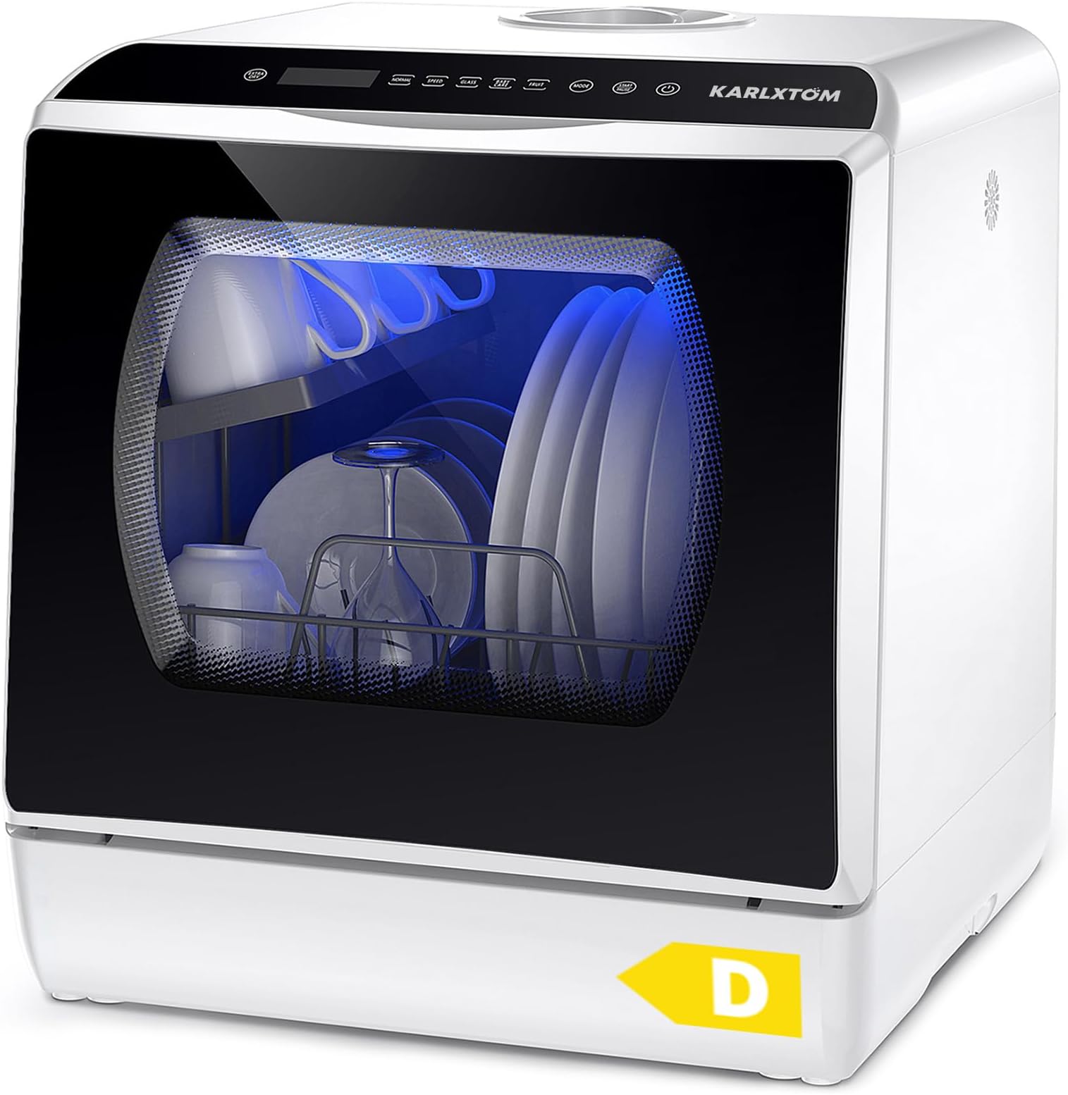 Table Top Dishwasher 6 Programs Mini Dishwasher with Touch Control, Auto-drying, Baby Care & Fruit Wash, Perfect for Small Families, Couples
