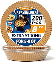 Vista 10 de Forros de papel para freidora de aire para freidora de aire de 4 cuartos de galón, 5 cuartos de galón, 6 cuartos de galón, forro desechable cuadrado