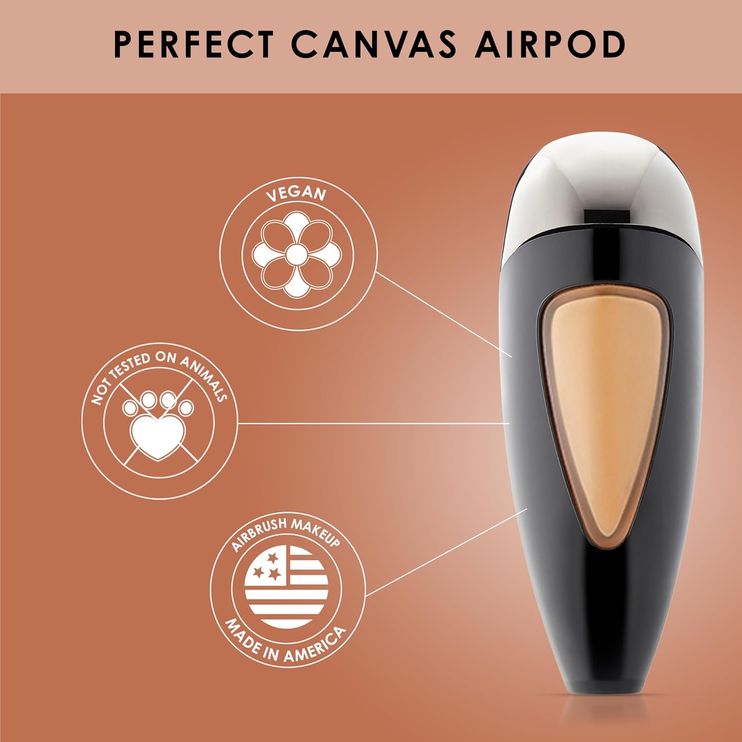 TEMPTU Perfect Canvas Airbrush Foundation Airpod: Anti-Aging Long-Wear Makeup, Buildable Coverage Semi-Matte, Natural Finish - Image 5