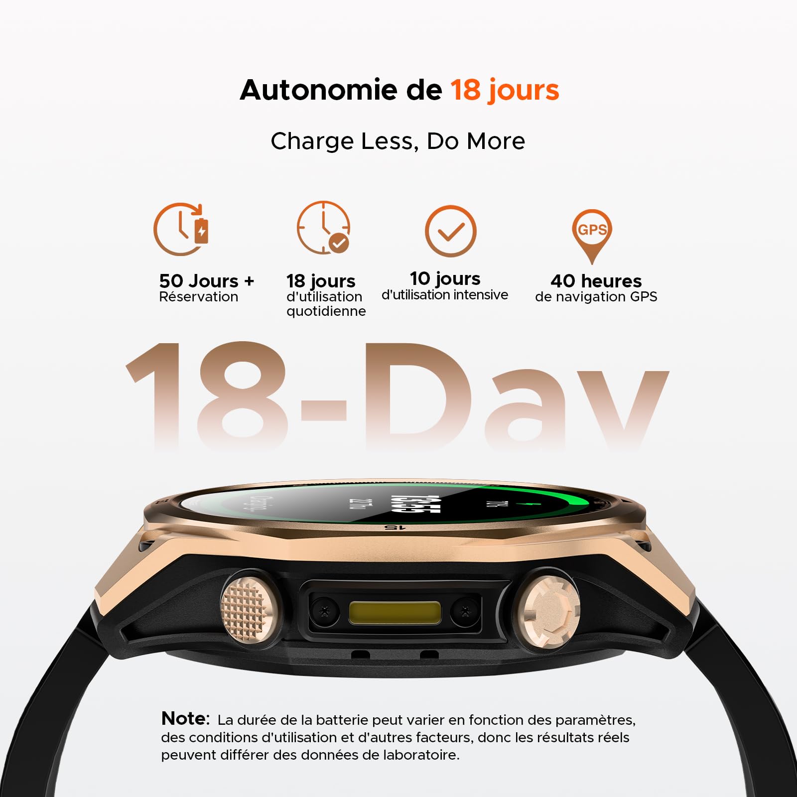 Anywise W1 AI Montre Connectée Homme, 5ATM Dual-Band GPS Tactical Watch,1,43'' AMOLED Screen, 170+ Modes Sport, Appel Bluetooth,18 Days Battery,LED Flashlight,Compass,pour Android/iOS,3 Strap