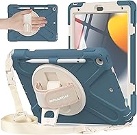 Vista 10 de BRAECNstock - Funda para Apple iPad de 9ª/8ª/7ª generación, de 10.2" 2021/2020/2019, funda protectora a prueba de golpes para iPad de 10.2 pulgadas