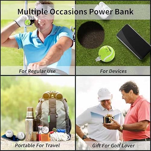 Miniatura 8 de Banco de energía creativo de pelota de golf de 2000 mAh, mini cargador portátil USB-C, compatible con iPhone 15, 15 Plus, 15 Pro Max, regalo para