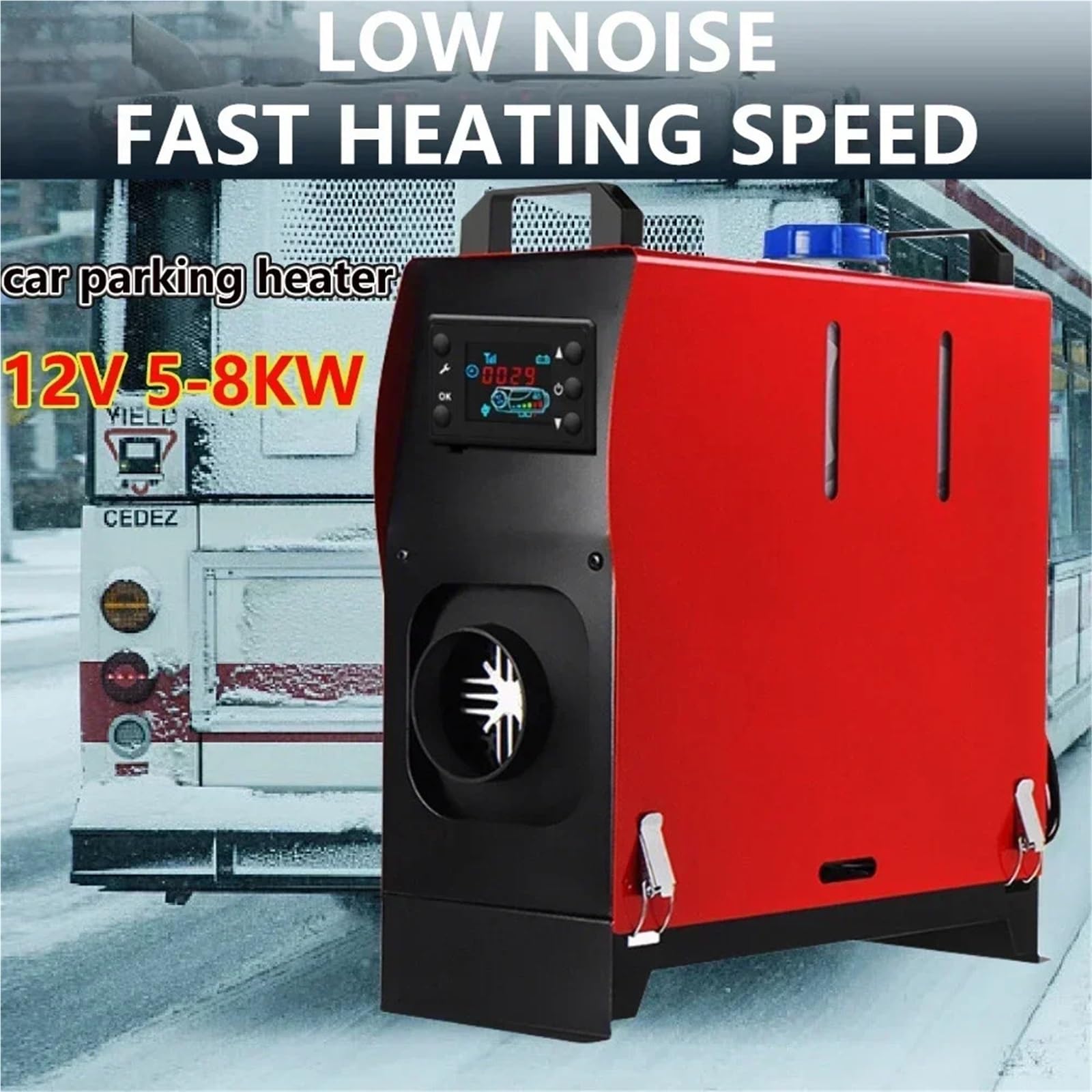 Nagrzewnica postojowa nagrzewnica powietrza Ogrzewacz Postojowy 8 KW, 12 V, Samochodowy, Na Olej Napędowy, Wielofunkcyjny Z Monitorem LCD, Do Samochodów, Kamperów, Łodzi, Przyczep Kempingowych