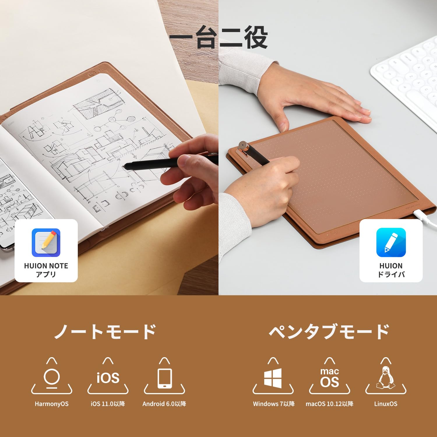 Amazon.co.jp: HUION NOTE アナログデジタルノート スマート