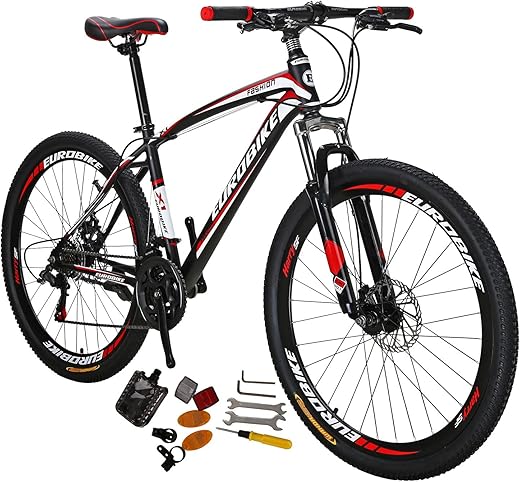 Eurobike EURX1 27.5 Inch Wheels Mountain Bike 21 Speed MTB Bicycle Suspension Fork Mountain Bicycle