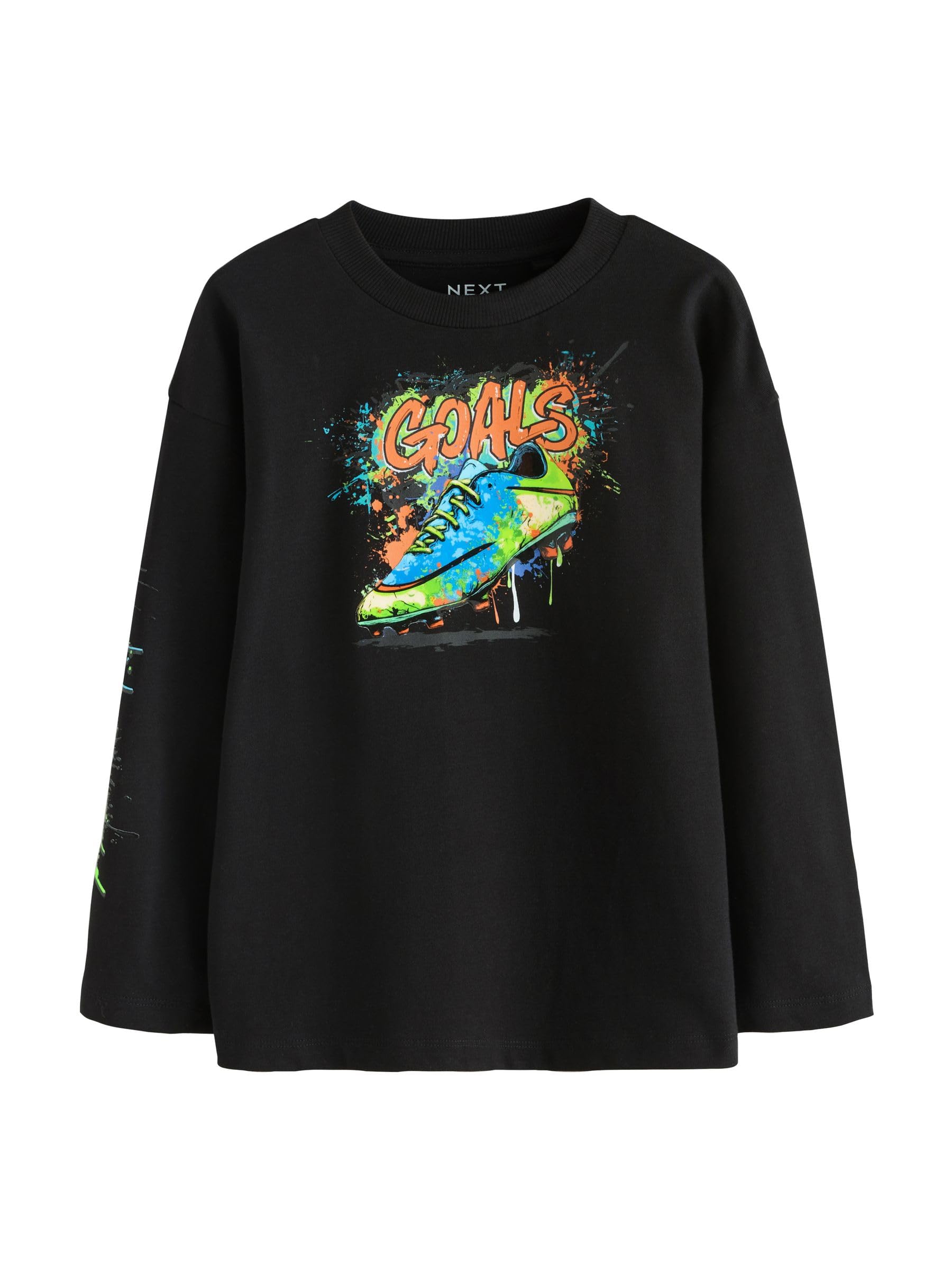 NEXT Garçon T-Shirt décontracté à Manches Longues et Motif, Lot de 3