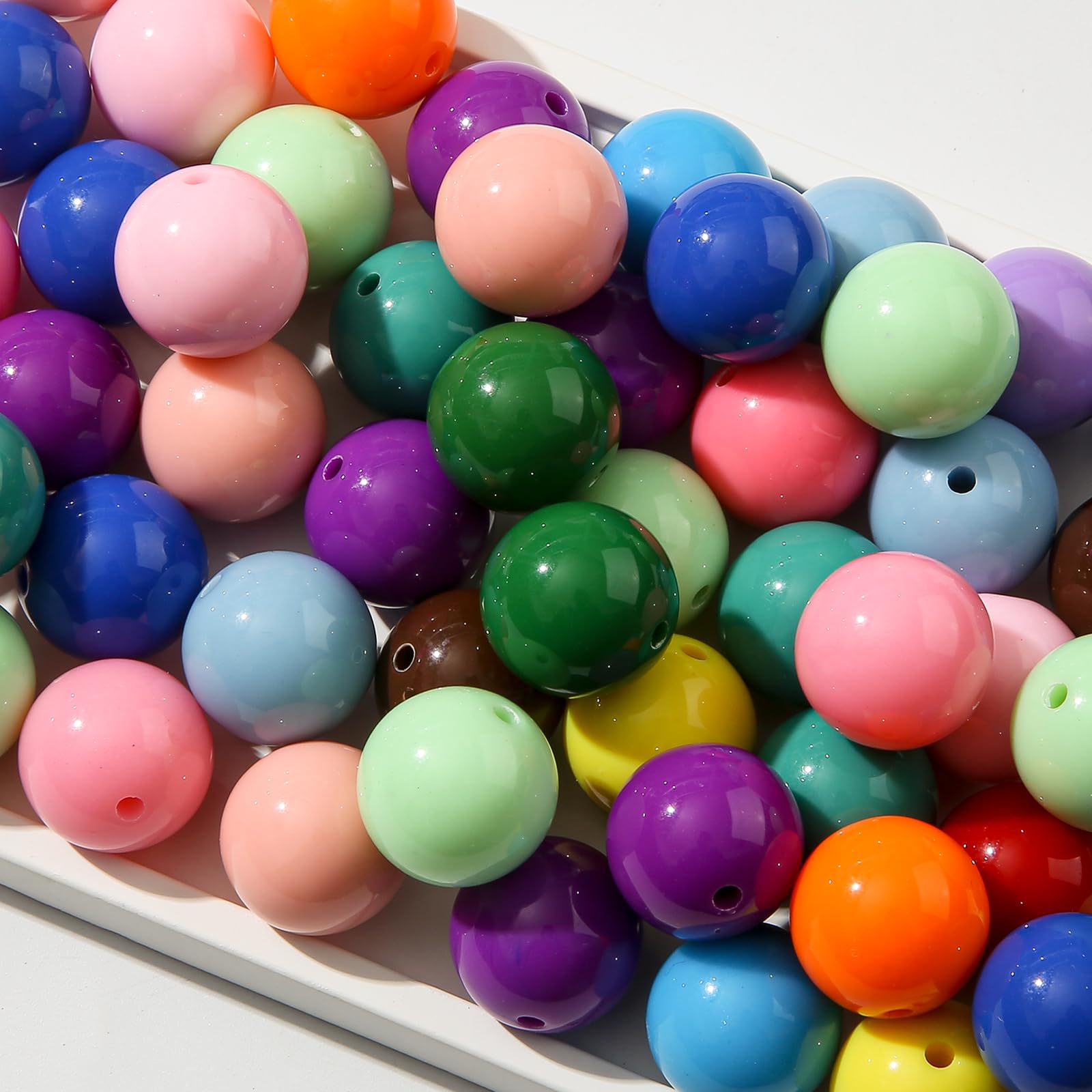 CYEENUT 34pcs Chunk Bubblegum Beads - 16mm Heart Beads For Jewelry Making & Pen Charms