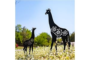 Giraffe Metal Garden Stakes Decorative