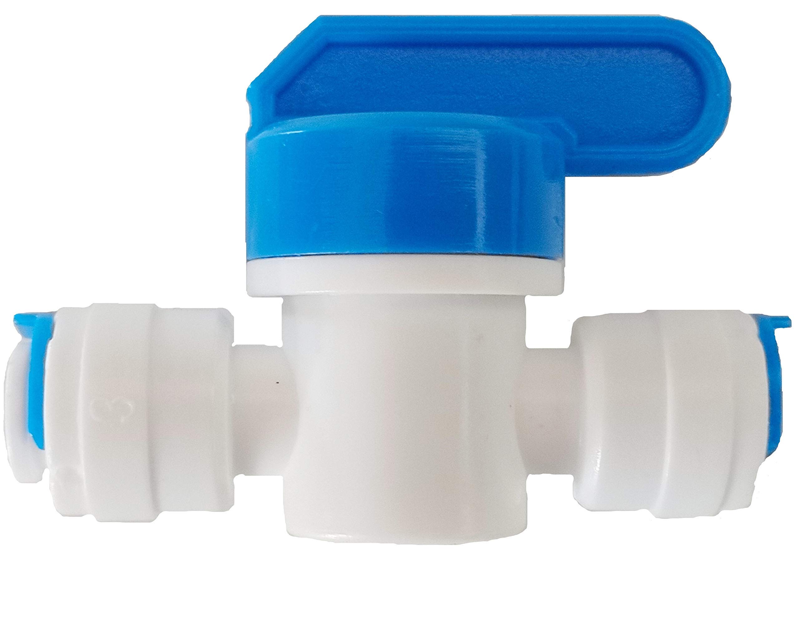 Tight Seal Push Fit Tap 1/4" To 1/4" Push Fit Shut Off Valve/Isolator Tap (1)