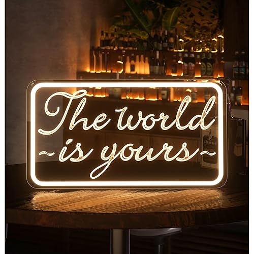 Letreros de neón para decoración de pared con diseño de talla 3D para dormitorio, luz blanca cálida para habitación, bar, oficina, fiesta de