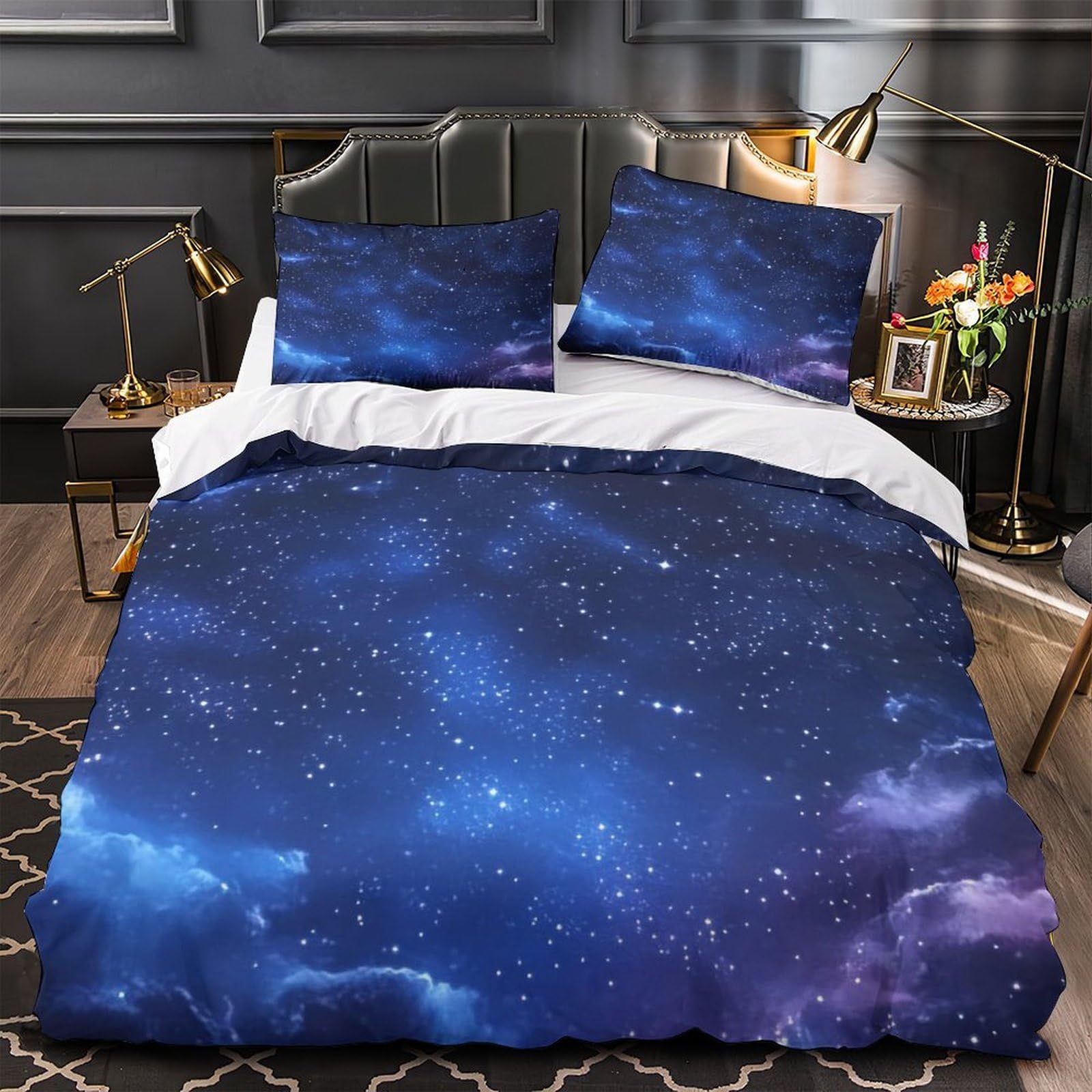 Parure de lit art cosmique 140x200cm cadeau pour adolescents