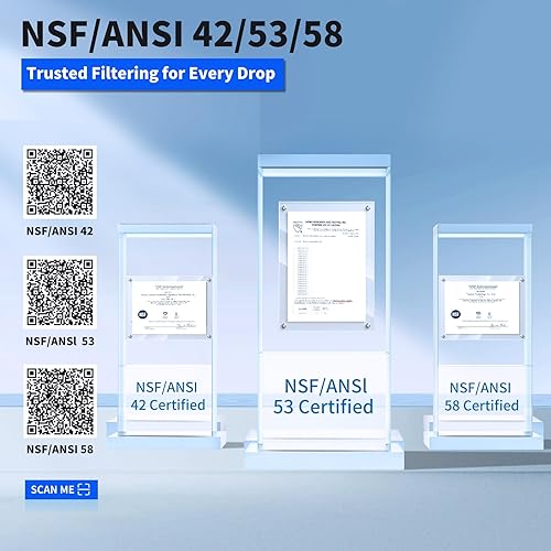 Miniatura 7 de WINGSOL - Filtro de agua de ósmosis inversa integrado, NSFANSI 425358, sistema de filtración RO de 8 etapas debajo del fregadero para agua pura 0