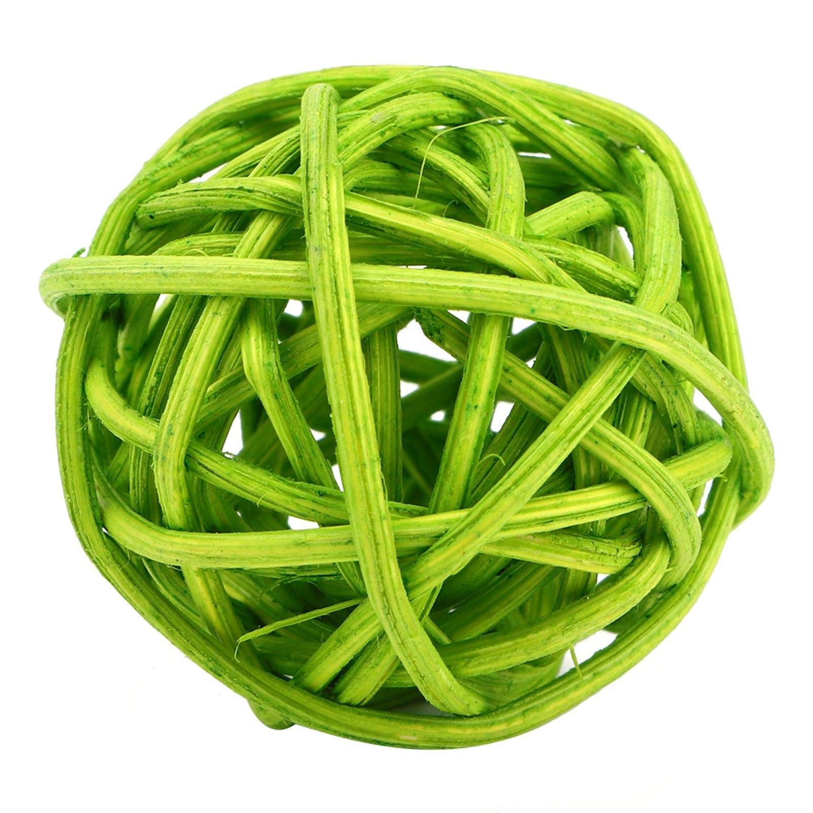 Joyzan 20pcs décoration de Boules de rotin en Osier, remplisseurs de Vase orbes décoratifs Bricolage pour Mariage, noël, fête, Jardin, 2 Couleurs Disponibles[Vert]