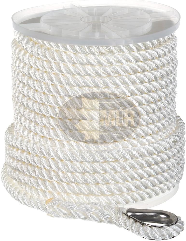 Nylon 3 Strand Anchor/Rigging Line 1/2" x 200' White