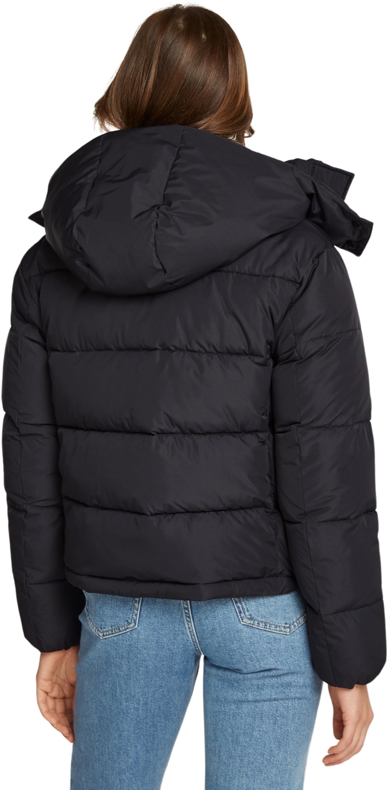 Calvin Klein Donna Piumino Matte Short Puffer con Cappuccio
